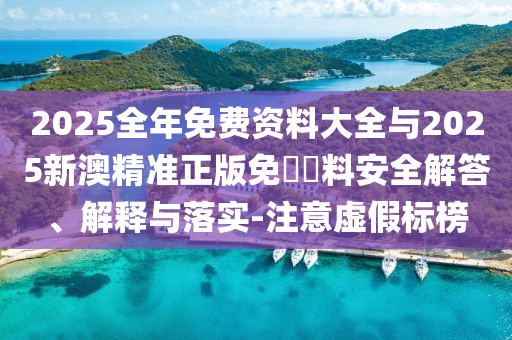 2025全年免費(fèi)資料大全與2025新澳精準(zhǔn)正版免費(fèi)資料安全解答、解釋與落實(shí)-注意虛假標(biāo)榜